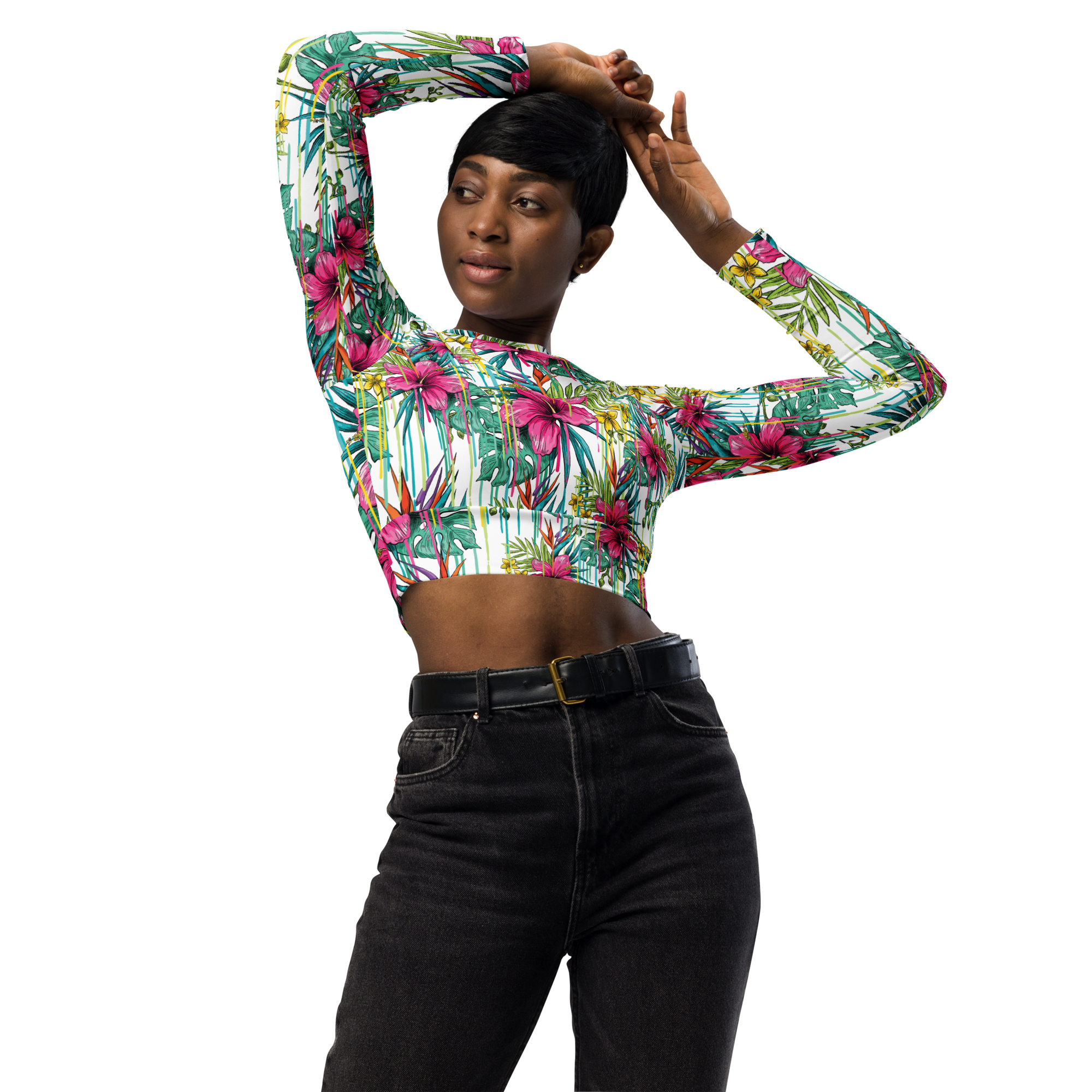 Recycled long-sleeve crop top - Image 2