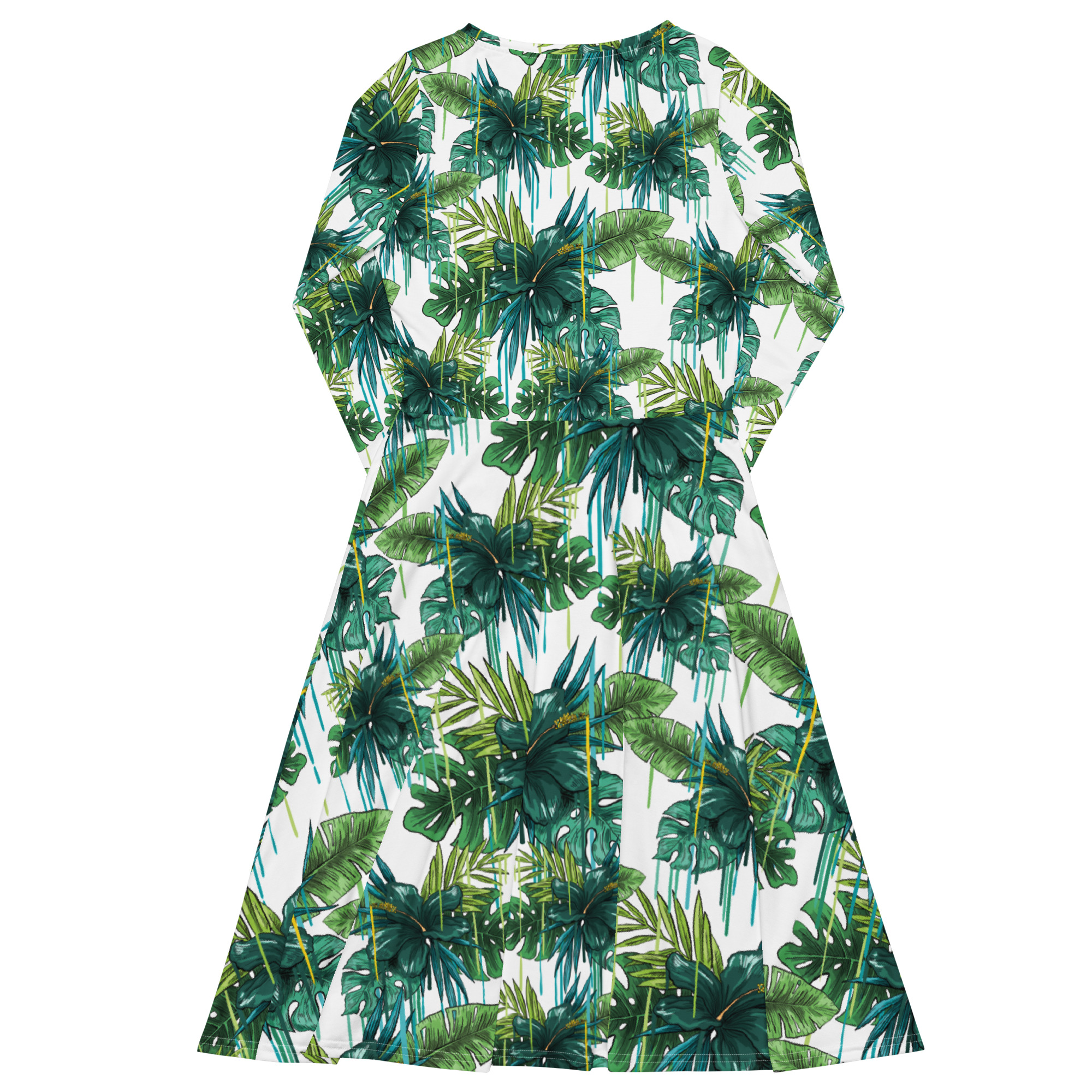 All-over print long sleeve midi dress - Image 6