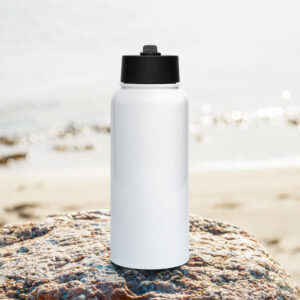 Stainless Steel Water Bottle with a Straw Lid
